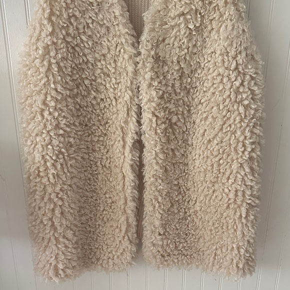 Terra & Sky Cream Faux Fur Sleeveless Open Front Vest sz 1X - Picture 7 of 9